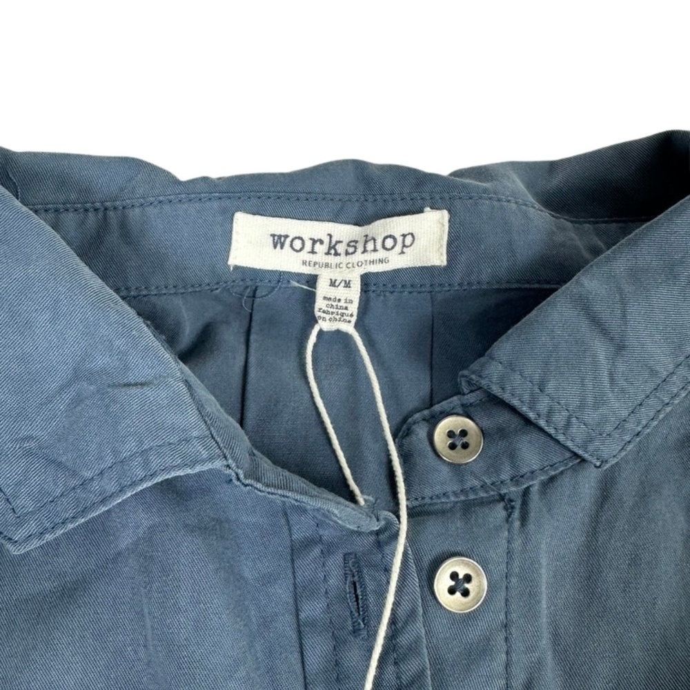 Workshop Sleeveless Chambray Button Front Blouse Size Medium NWT - Picture 3 of 8